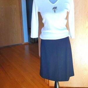 VINCE NEW black WOOL SKIRT